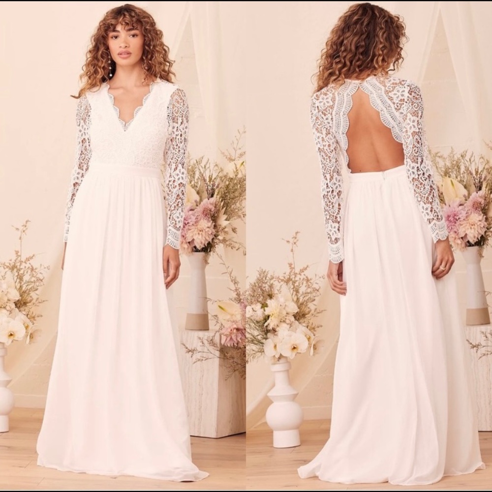 Lulus Awaken My Love Maxi Wedding Dress
